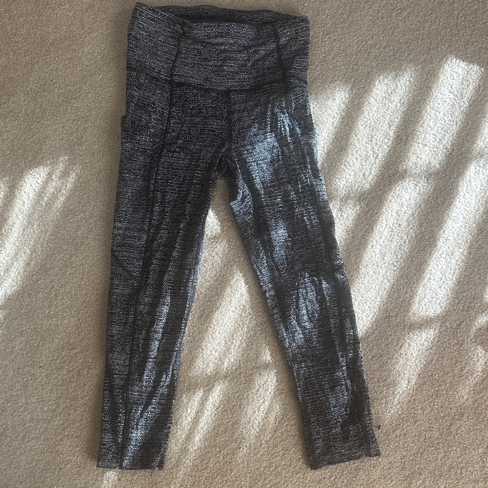 lululemon athletica Black and Gray Leggings